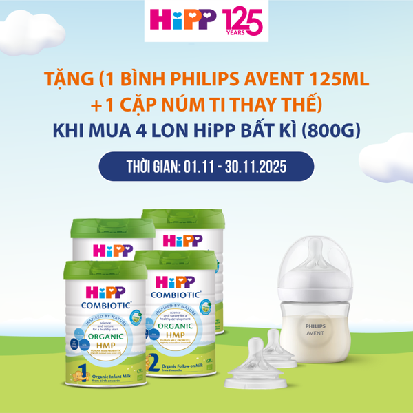 Combo 4 lon Sữa HiPP Organic Combiotic®