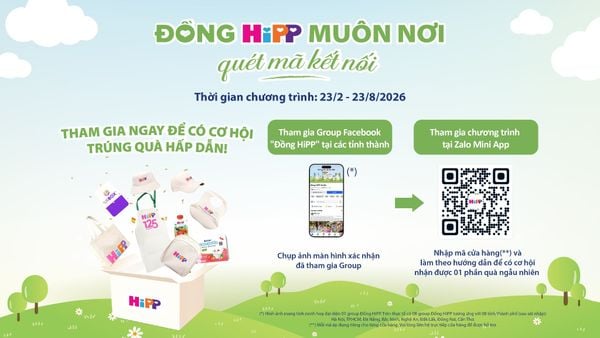 ĐỒNG HiPP MUÔN NƠI – QUÉT MÃ KẾT NỐI CƠ HỘI NHẬN QUÀ LIỀN TAY VỚI HÀNG NGÀN PHẦN THƯỞNG HẤP DẪN