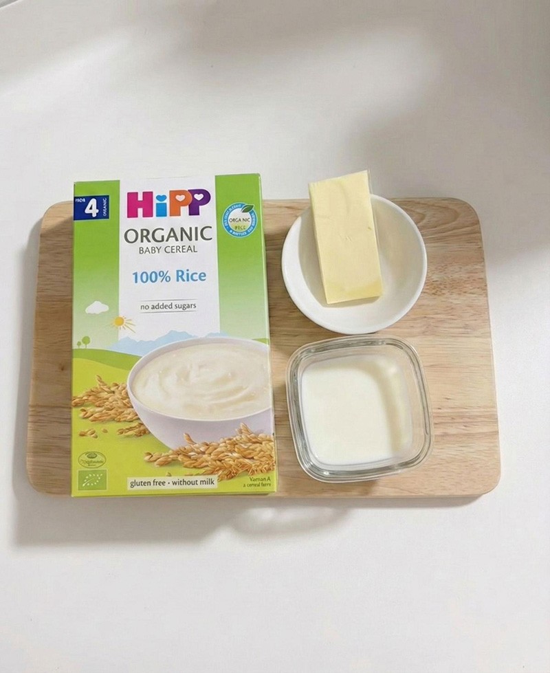 Bánh sữa gạo phô mai làm từ bột HiPP