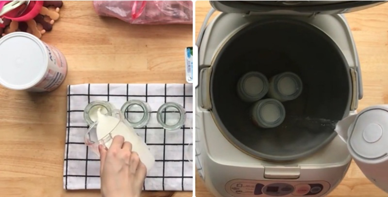 Làm sữa chua từ sữa công thức bằng nồi cơm điện