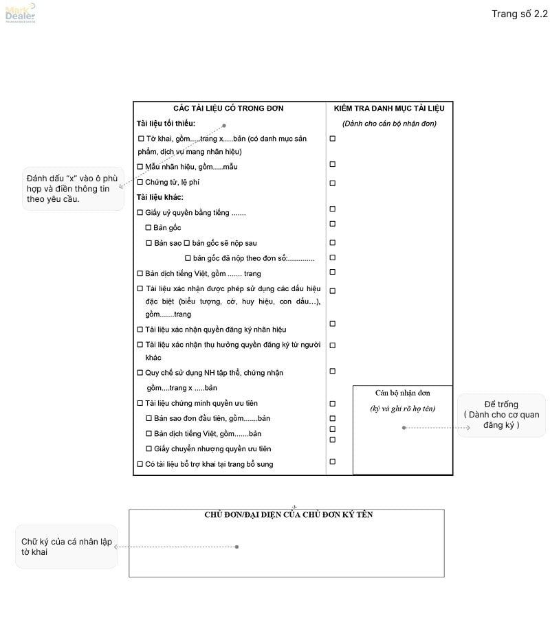 Hướng dẫn đăng ký nhãn hiệu (trang 2.2)