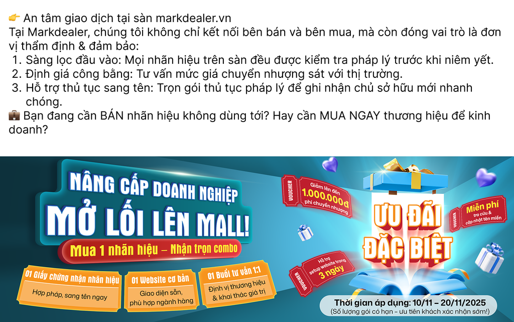 Giới thiệu dich vụ Mark Dealer