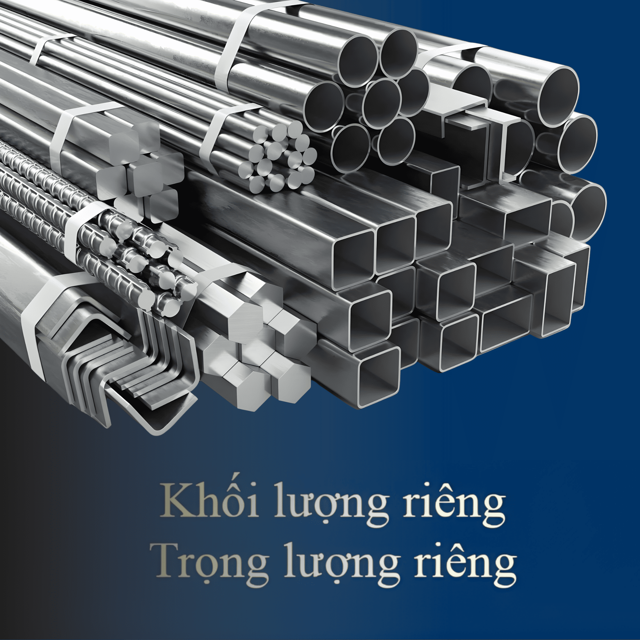khối lượng riêng chỉ xét đến lượng vật chất, còn trọng lượng đã bao gồm cả ảnh&nbsp;hưởng của lực hấp dẫn Trái Đất tác động lên vật liệu đó.