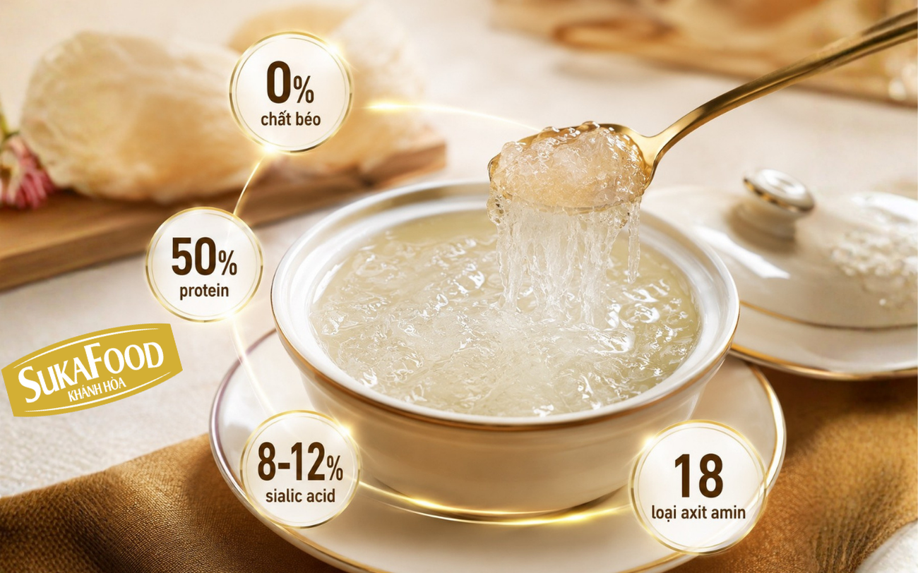 Yến sào giàu protein và không chứa chất béo