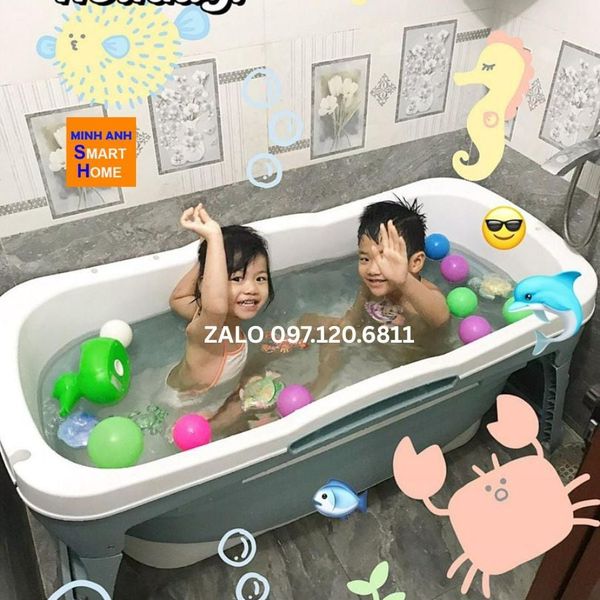 Ảnh thực tế bồn tắm gấp gọn nhựa 7