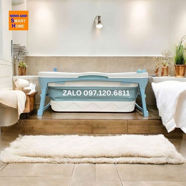 Ảnh thực tế bồn tắm gấp gọn nhựa 4