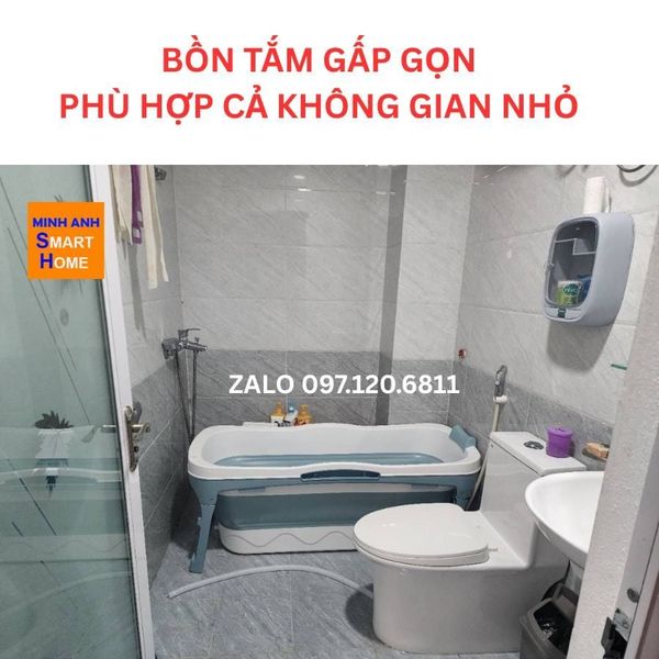 Ảnh thực tế bồn tắm gấp gọn nhựa 8