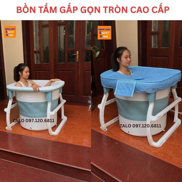 Bồn tắm gấp gọn tròn 1