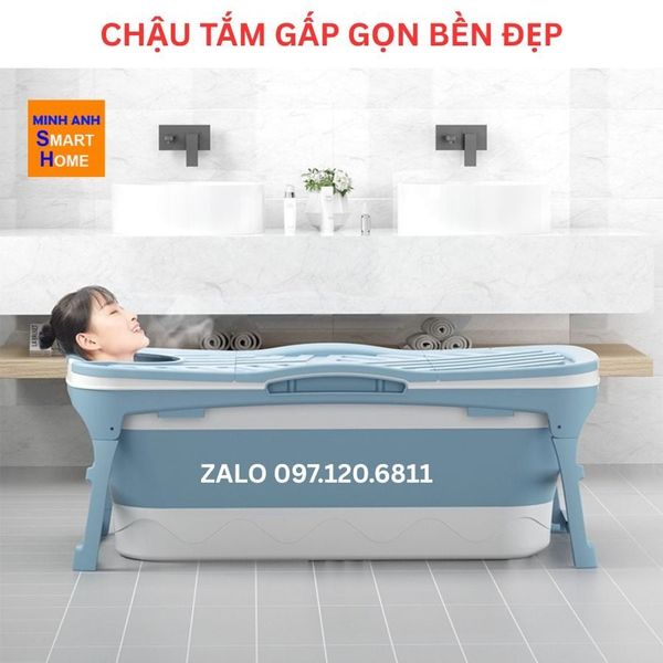 Ảnh thực tế bồn tắm gấp gọn nhựa 6