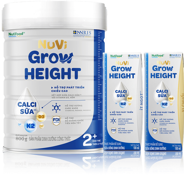 Sữa Nuvi Grow Height mới