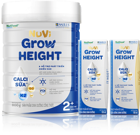 Thành phần sữa Nuvi Grow Height
