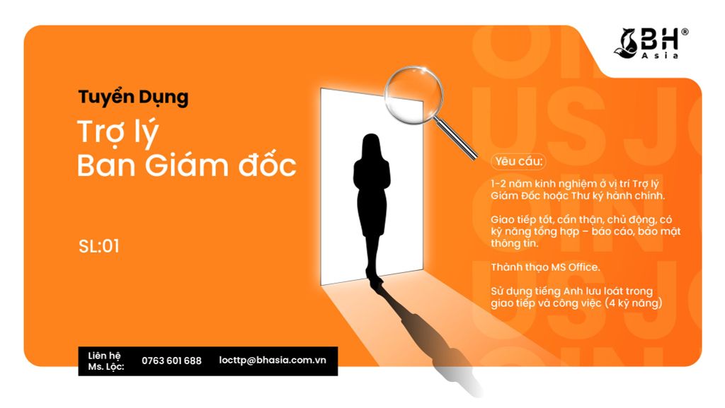 Tuyển dụng trợ lý giám đốc