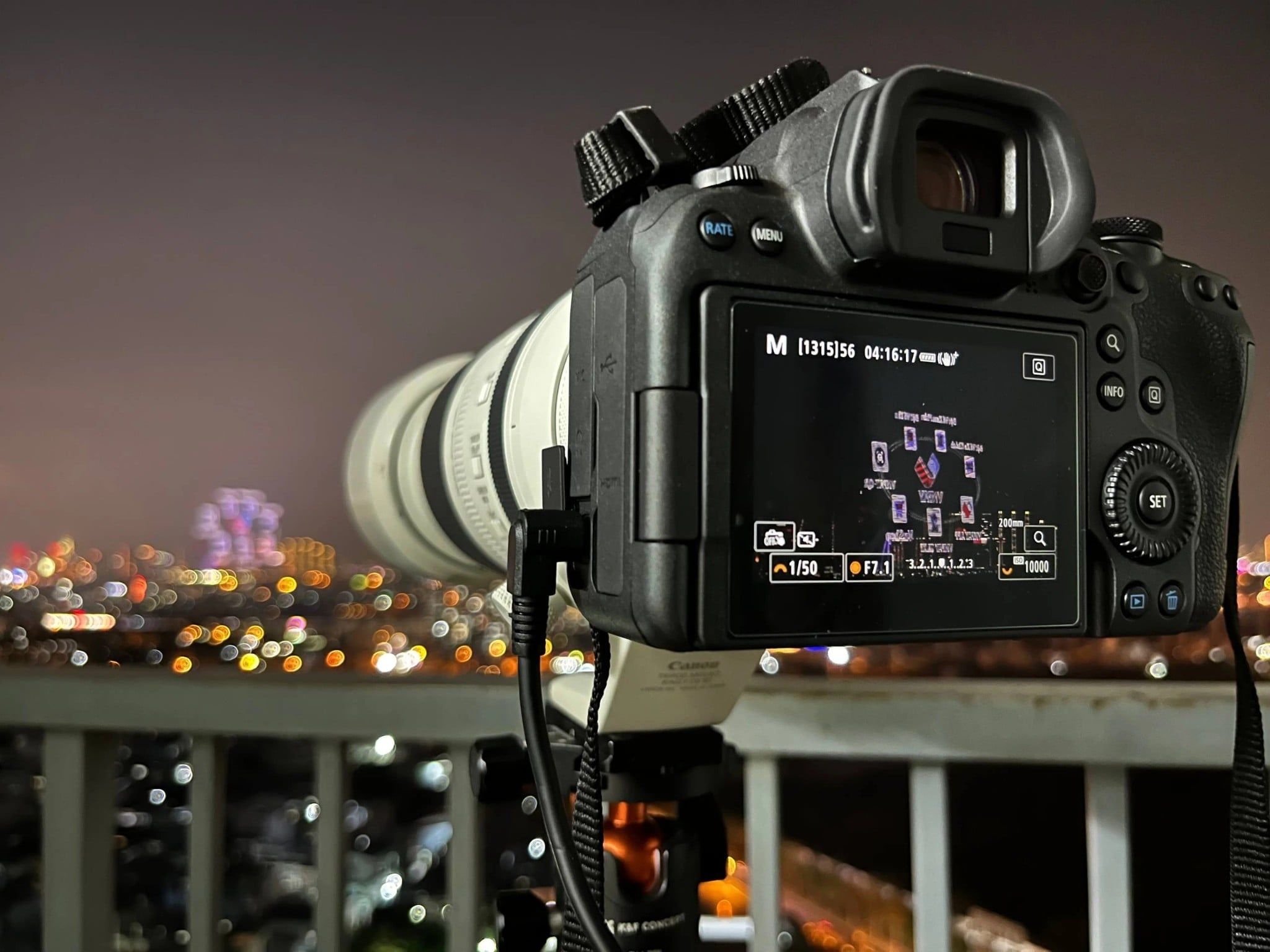 set up thông  số chụp pháo hoa