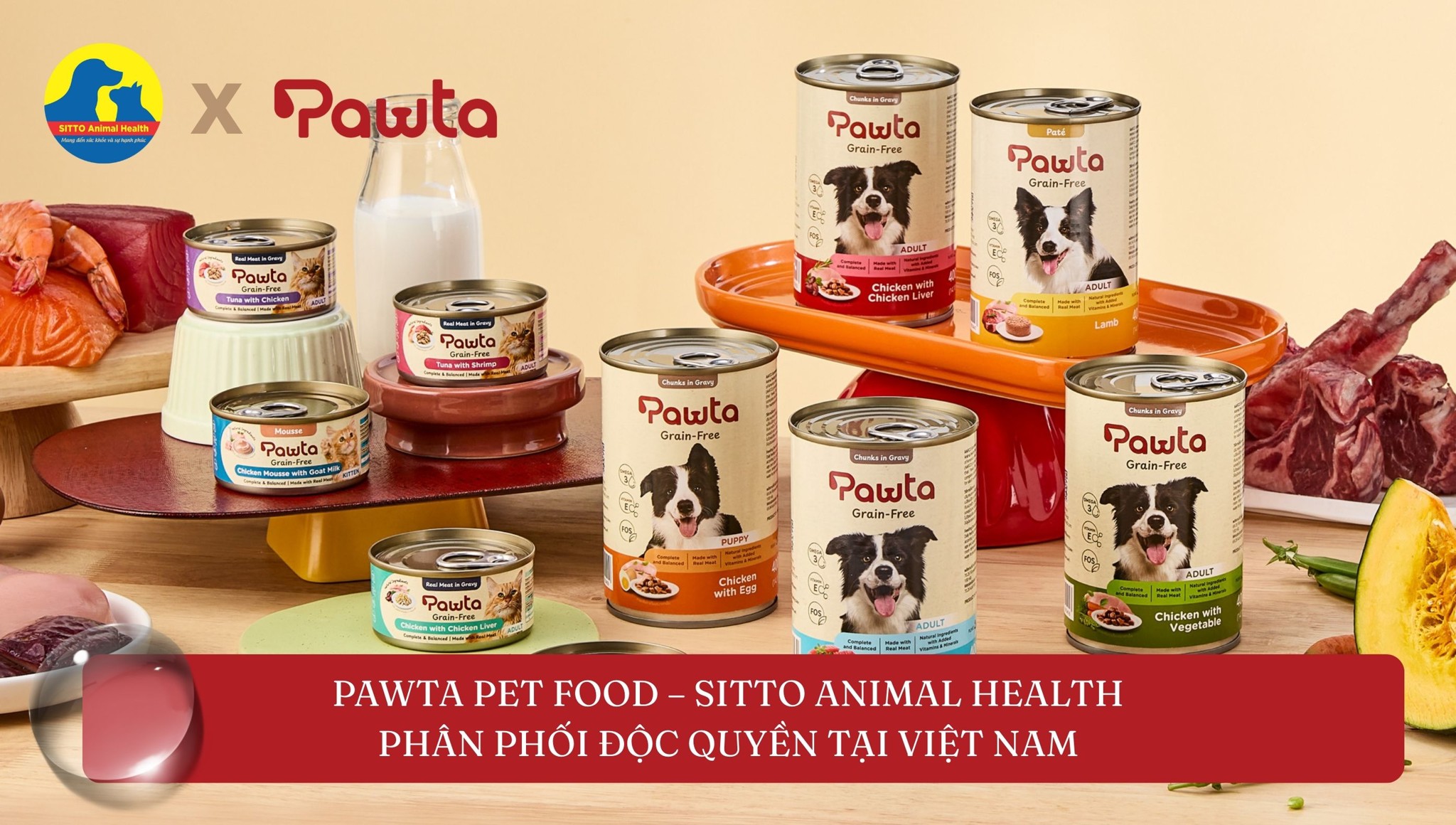 Pawta Pet Food – Sitto Animal Health phân phối độc quyền tại Việt Nam