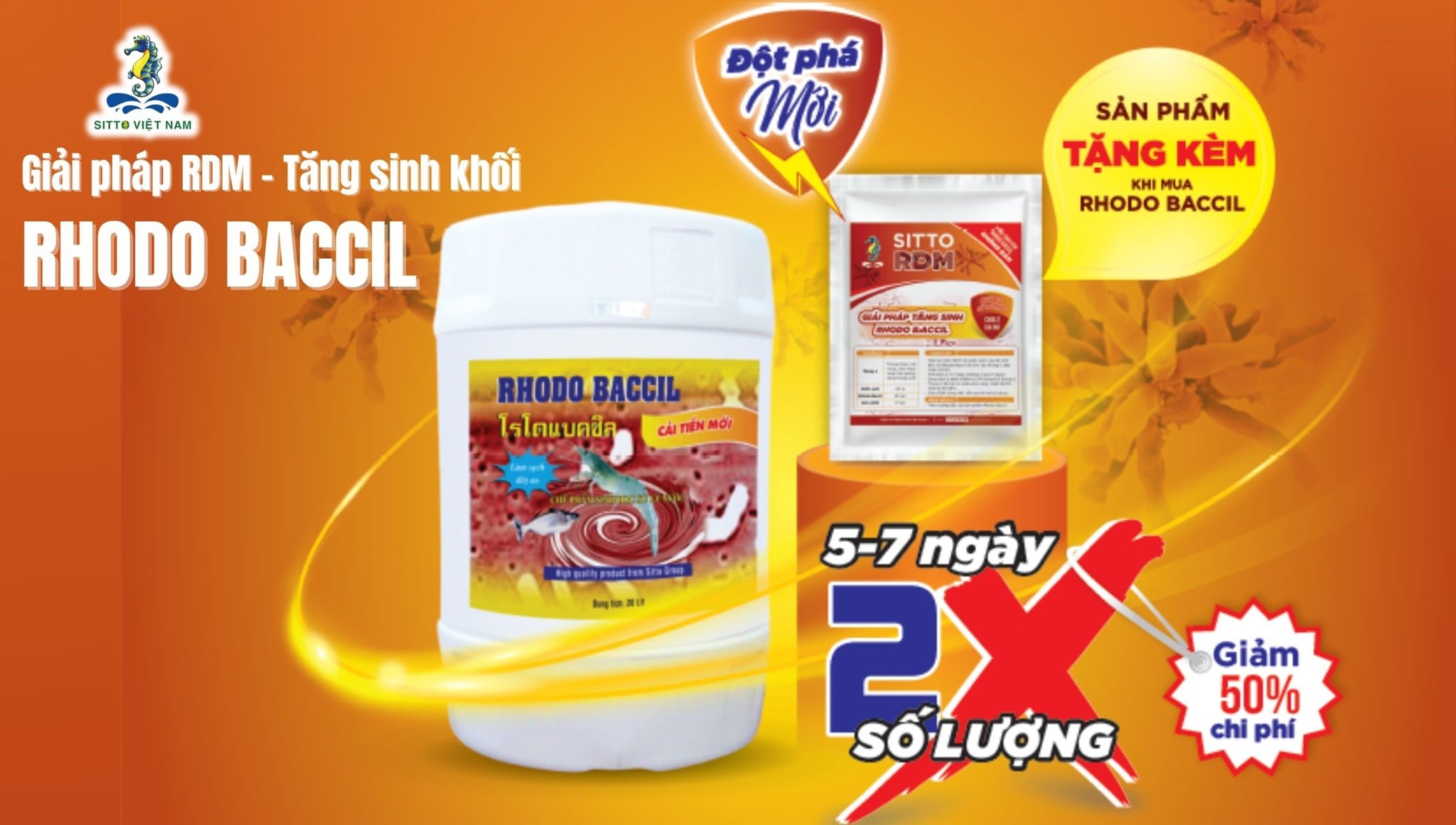 “GIẢI PHÁP RDM” - TĂNG SINH KHỐI RHODO BACCIL GẤP ĐÔI - TIẾT KIỆM 50% CHI PHÍ CHO NGƯỜI NUÔI TÔM