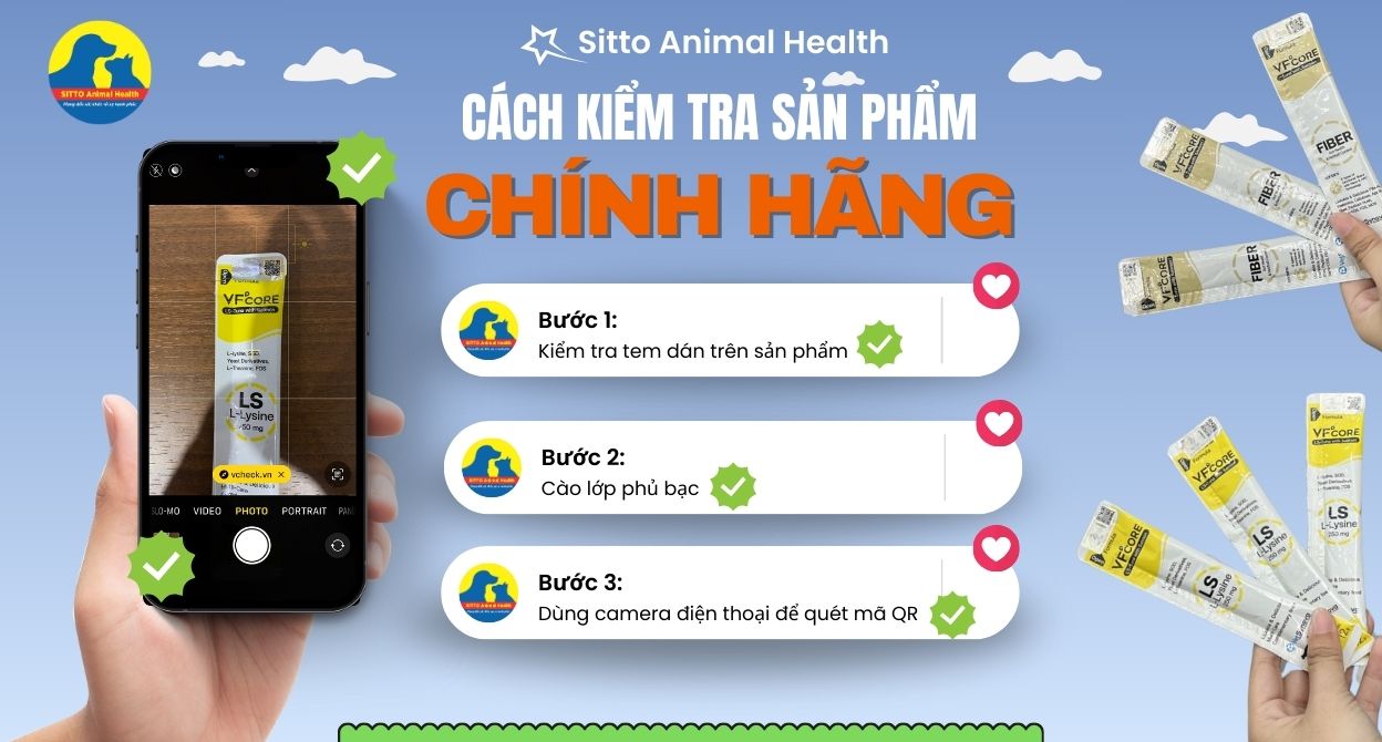 SITTO VIỆT NAM CÔNG BỐ TEM CHỐNG GIẢ - TEM XÁC THỰC CHÍNH HÃNG CHO NHÃN HÀNG CHĂM SÓC THÚ CƯNG