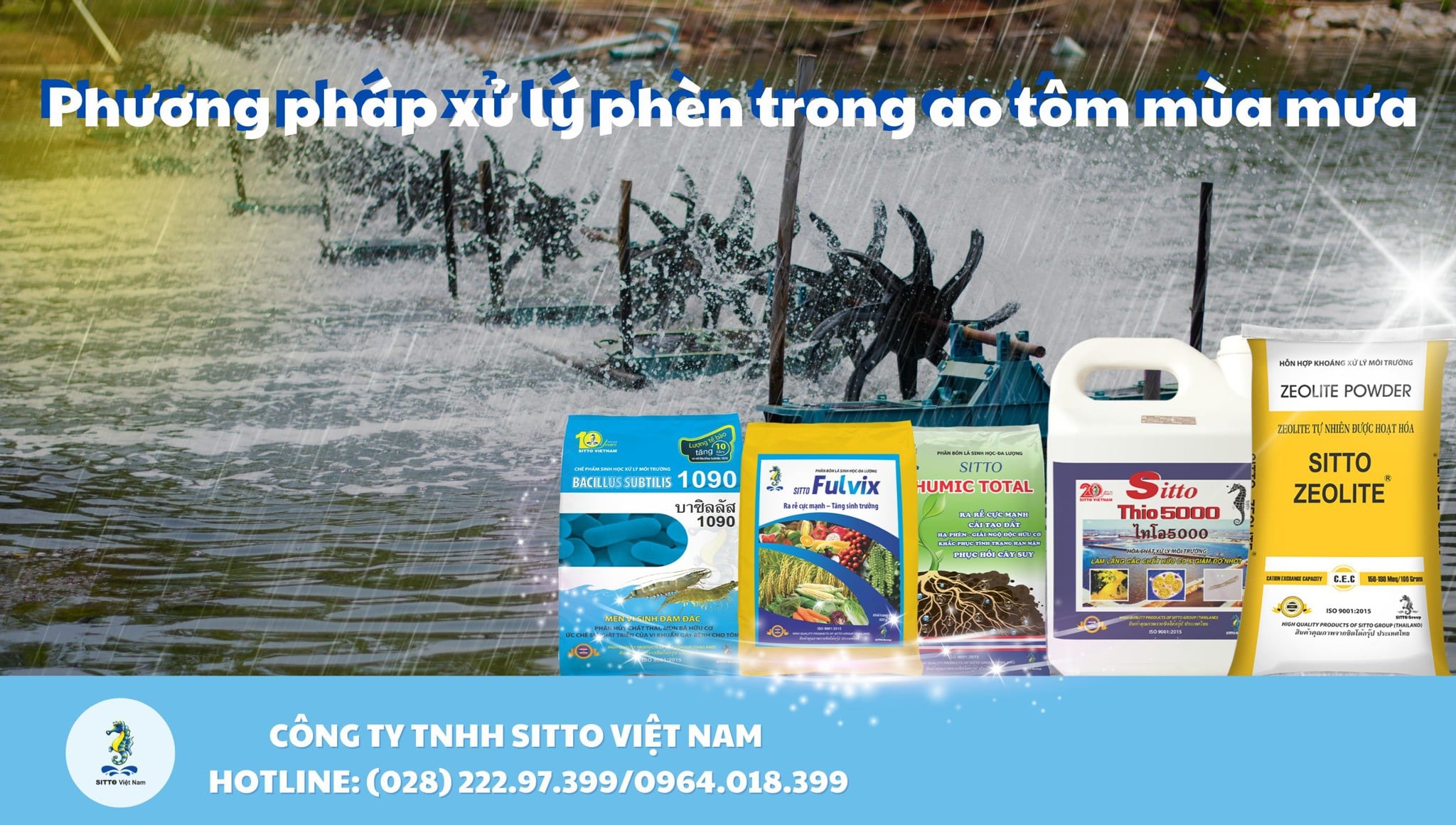 Phương pháp xử lý phèn trong ao tôm mùa mưa