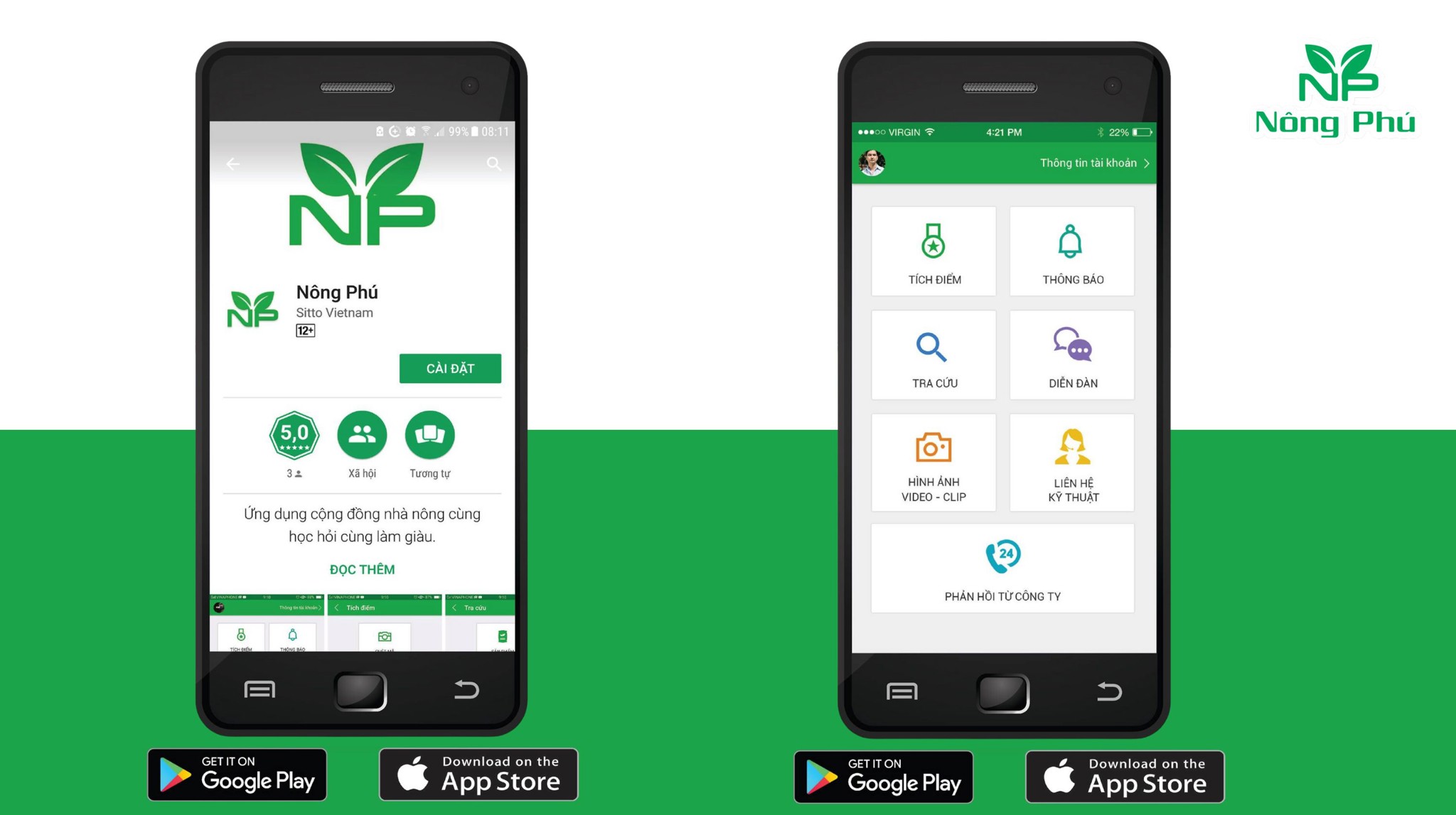 Ứng dụng Nông Phú đã hoạt động trở lại trên App Store (iOS)