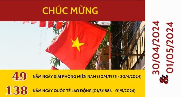 SITTO VIỆT NAM THÔNG BÁO LỊCH NGHỈ LỄ NGÀY GIẢI PHÓNG MIỀN NAM 30/04 VÀ QUỐC TẾ LAO ĐỘNG 01/05 NĂM 2024