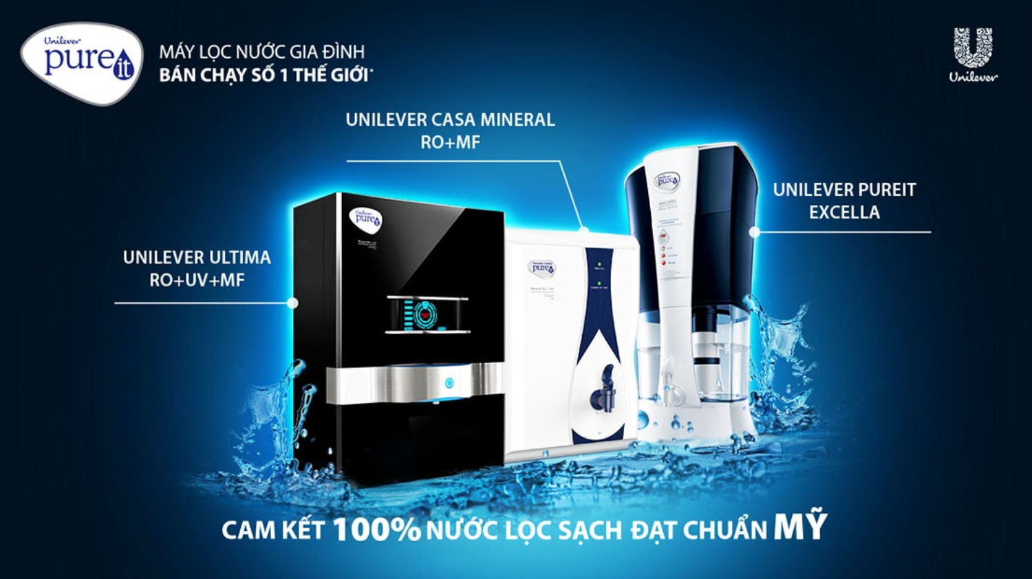 Máy lọc nước Unilever là sản phẩm đến từ hãng Pureit của tập đoàn Unilever thương hiệu Mỹ