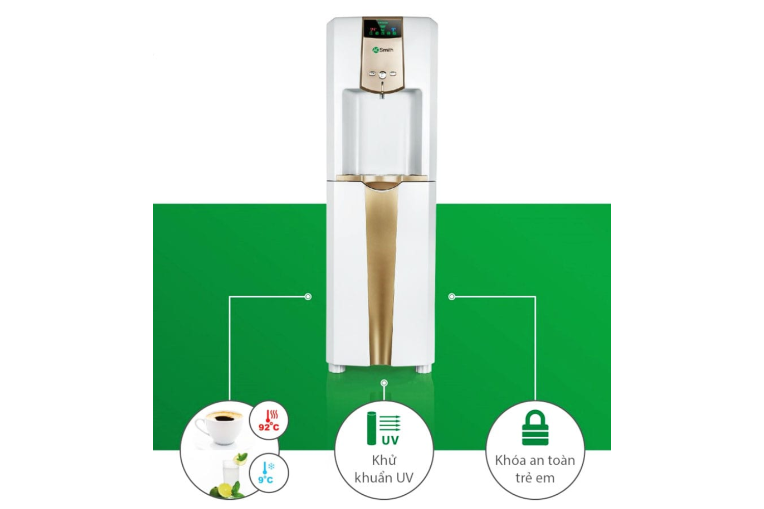 ADR75-V-ET-1 là model máy lọc nước nóng lạnh của hãng Ao Smith