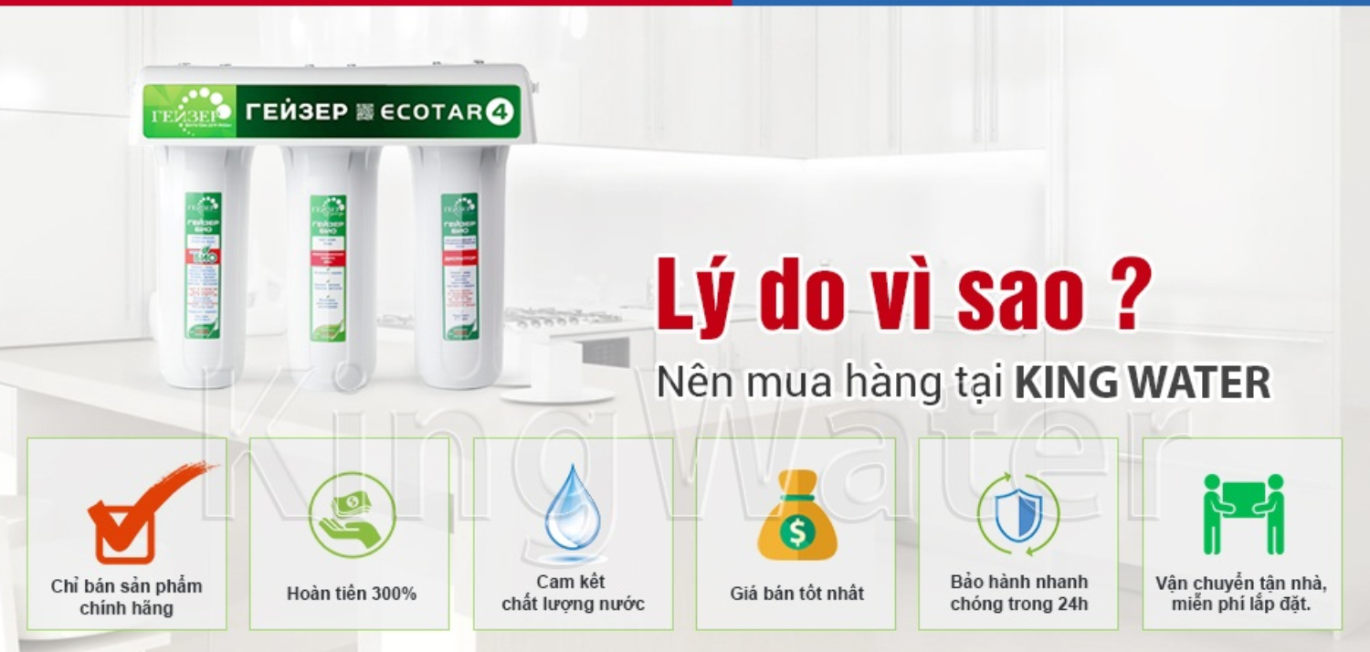 KingWater cung cấp hệ thống đa dạng các lõi lọc nước chính hãng