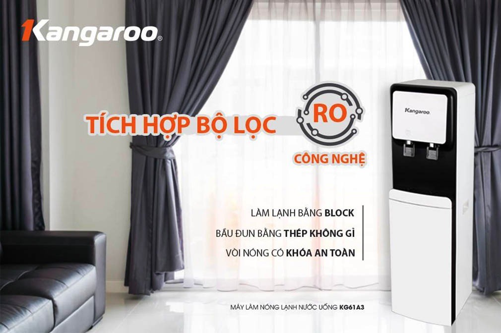 Kangaroo KG61A3 là một trong những máy lọc nước nóng lạnh được nhiều người tin dùng