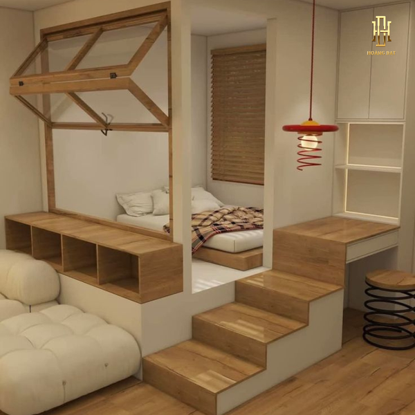TOP 20 mẫu thiết kế phòng ngủ 2 giường tiết kiệm không gian