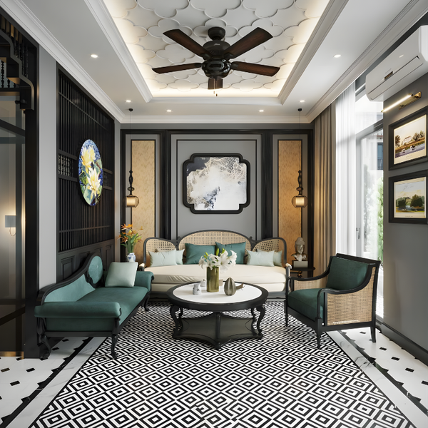 Mẫu thiết kế nội thất chung cư 2 phòng ngủ 70m2