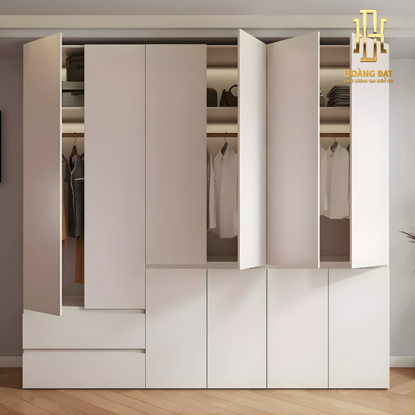 Tủ quần áo gỗ công nghiệp cánh mở