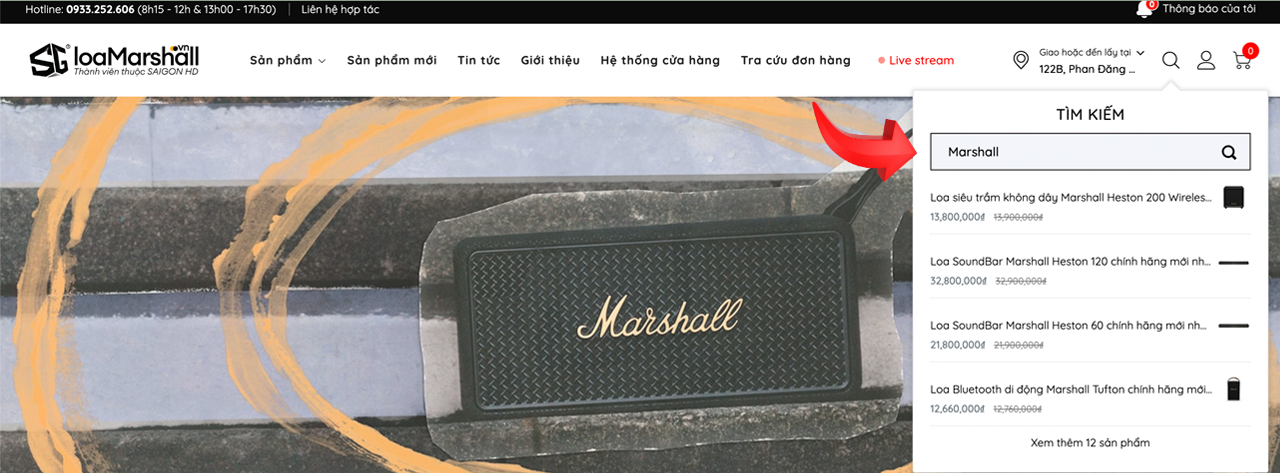 Hướng dẫn mua hàng tại website loamarshall.vn