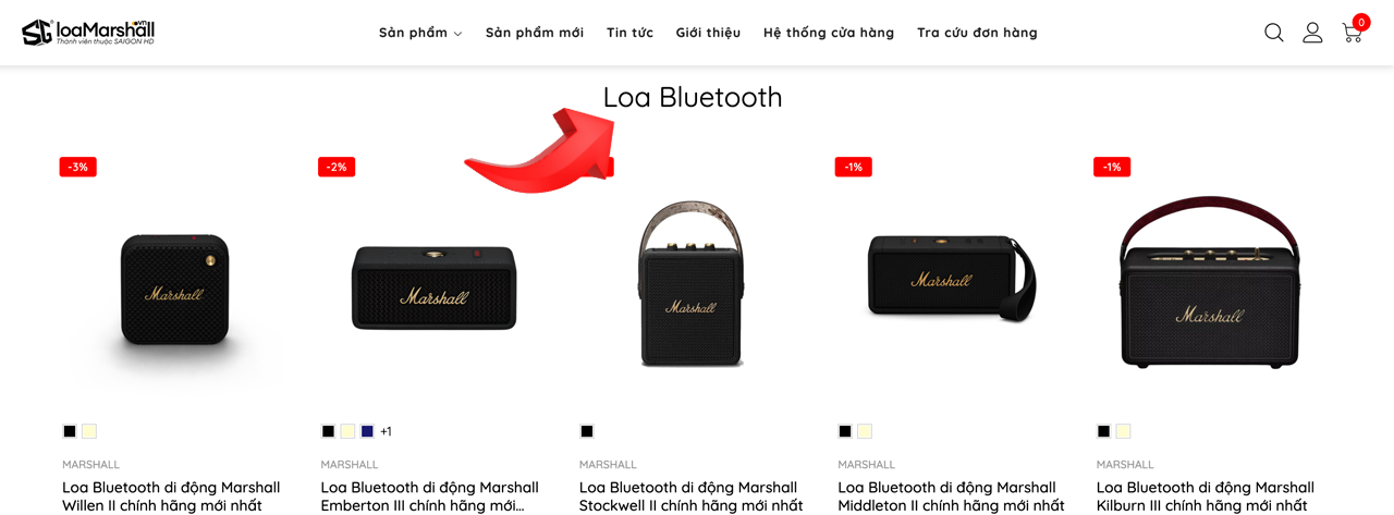 Hướng dẫn mua hàng tại website loamarshall.vn