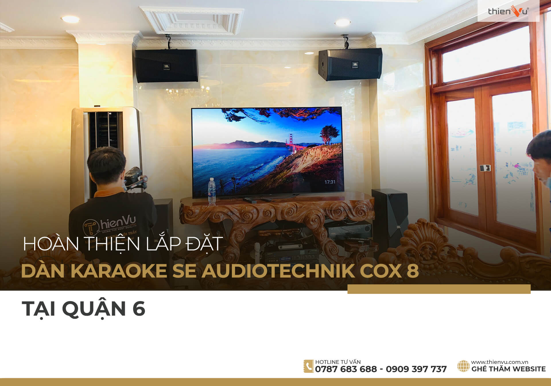 Lắp đặt dàn karaoke chuyên nhạc Hoa cho anh Công, Quận 6