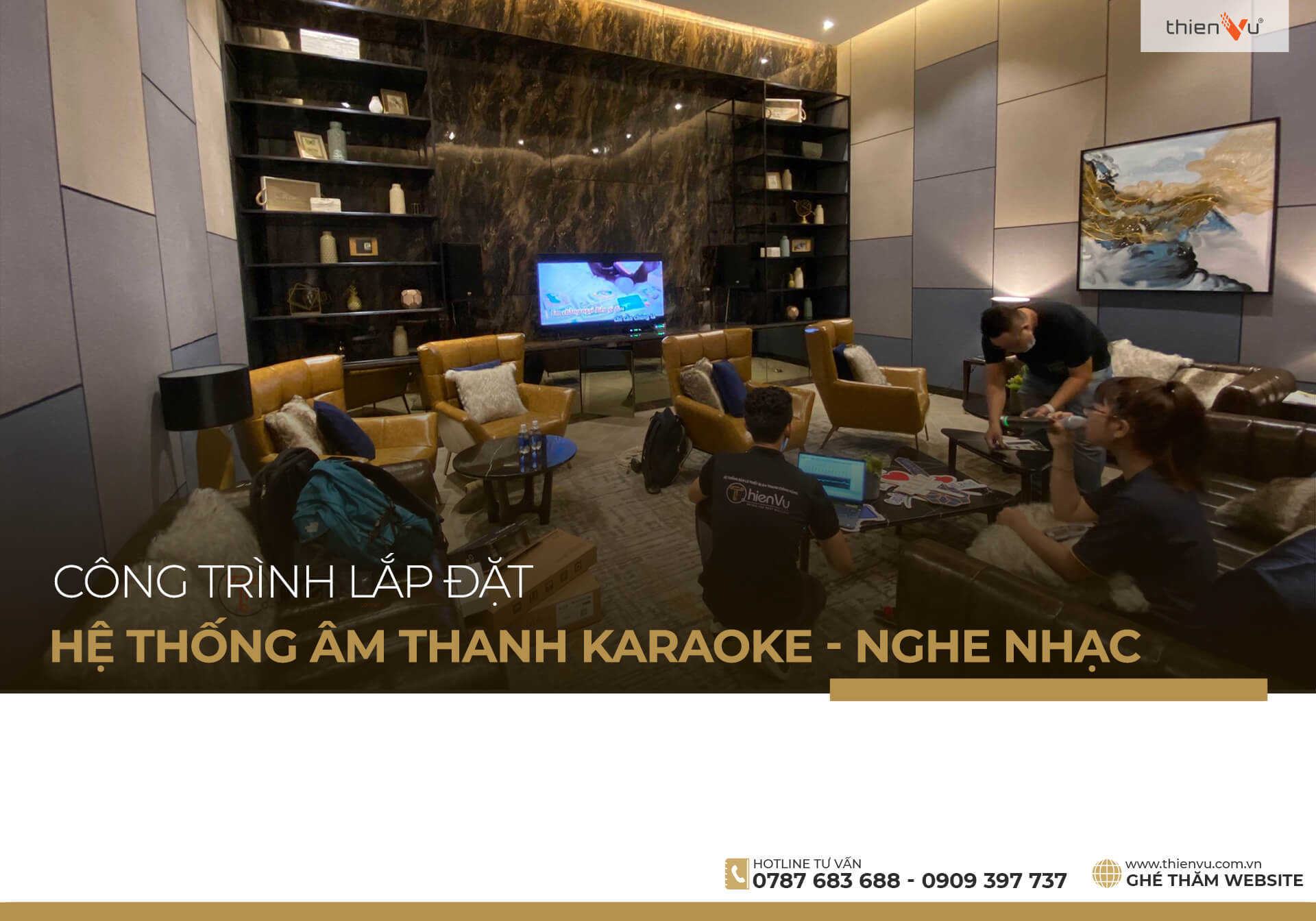 Dự án công trình phòng nghe nhạc - karaoke cao cấp