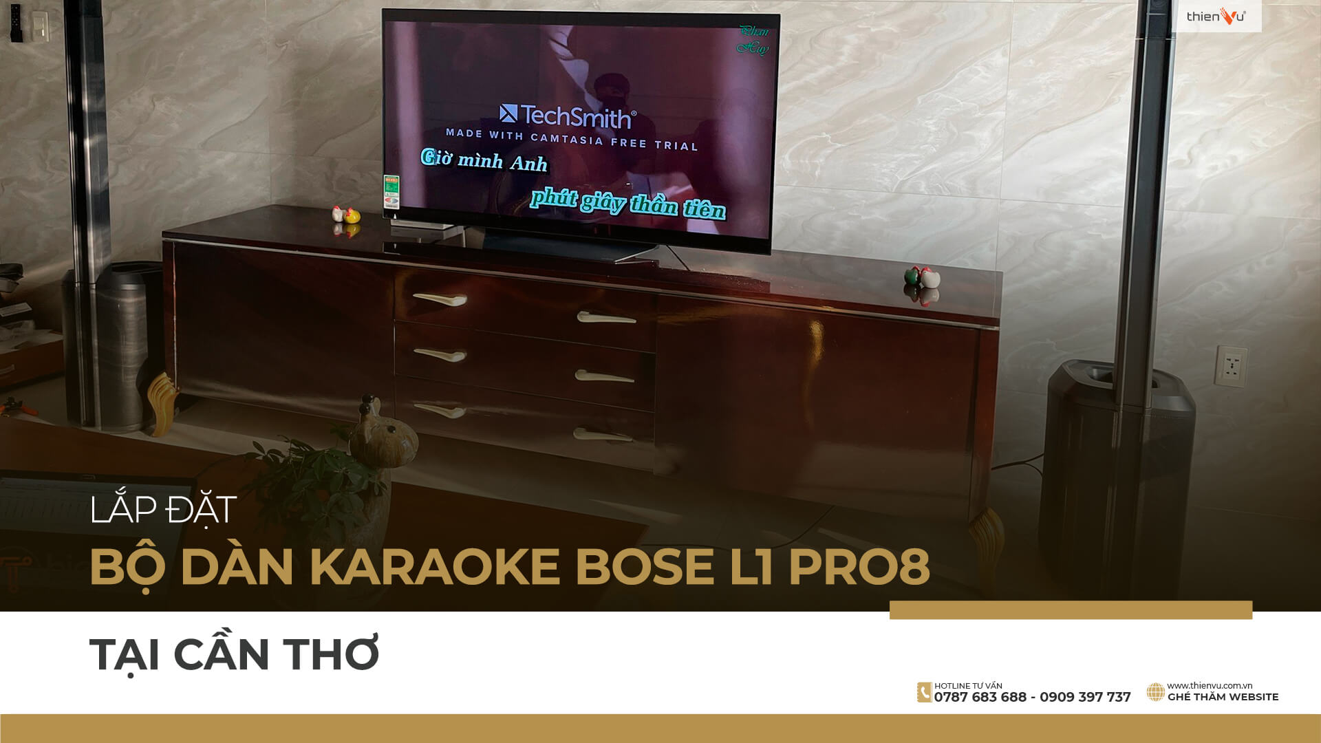Lắp đặt bộ dàn karaoke Bose tại biệt thự Cần Thơ