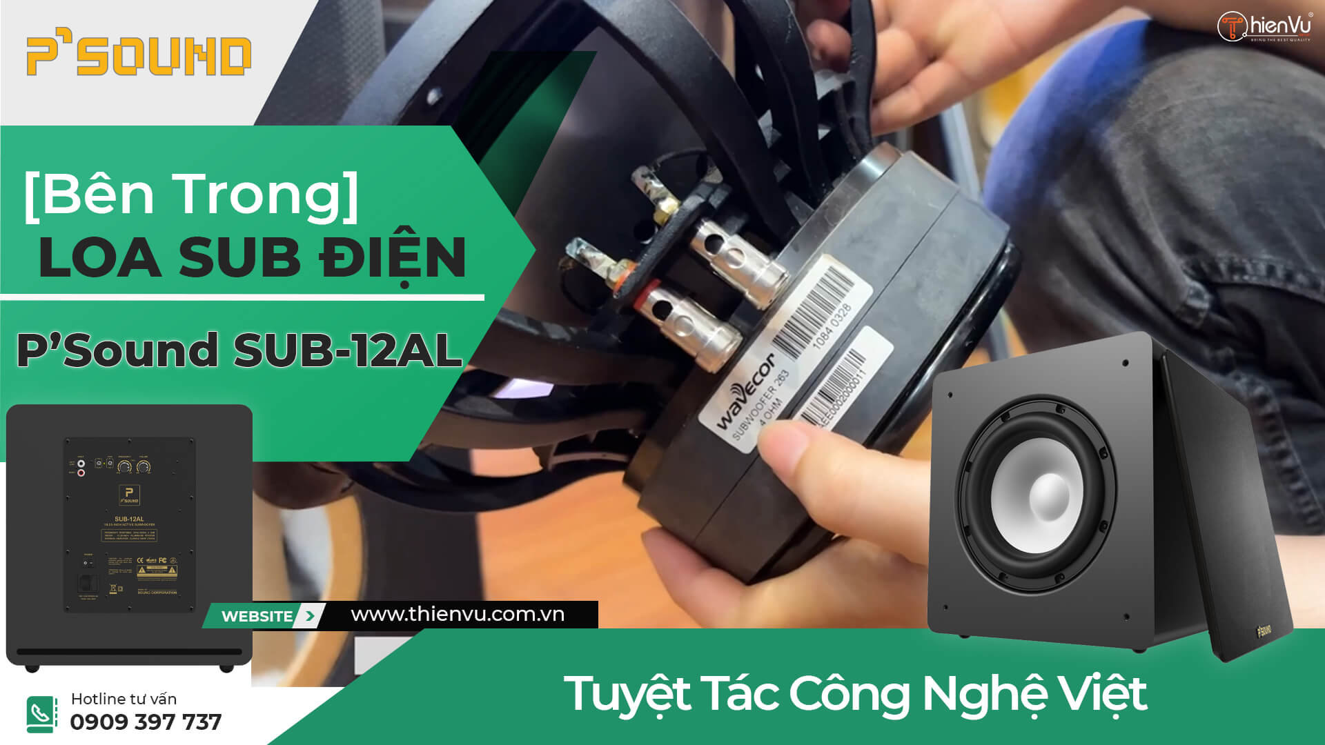 Bên Trong Loa Sub Điện PSound SUB-12AL: Tuyệt Tác Công Nghệ Việt