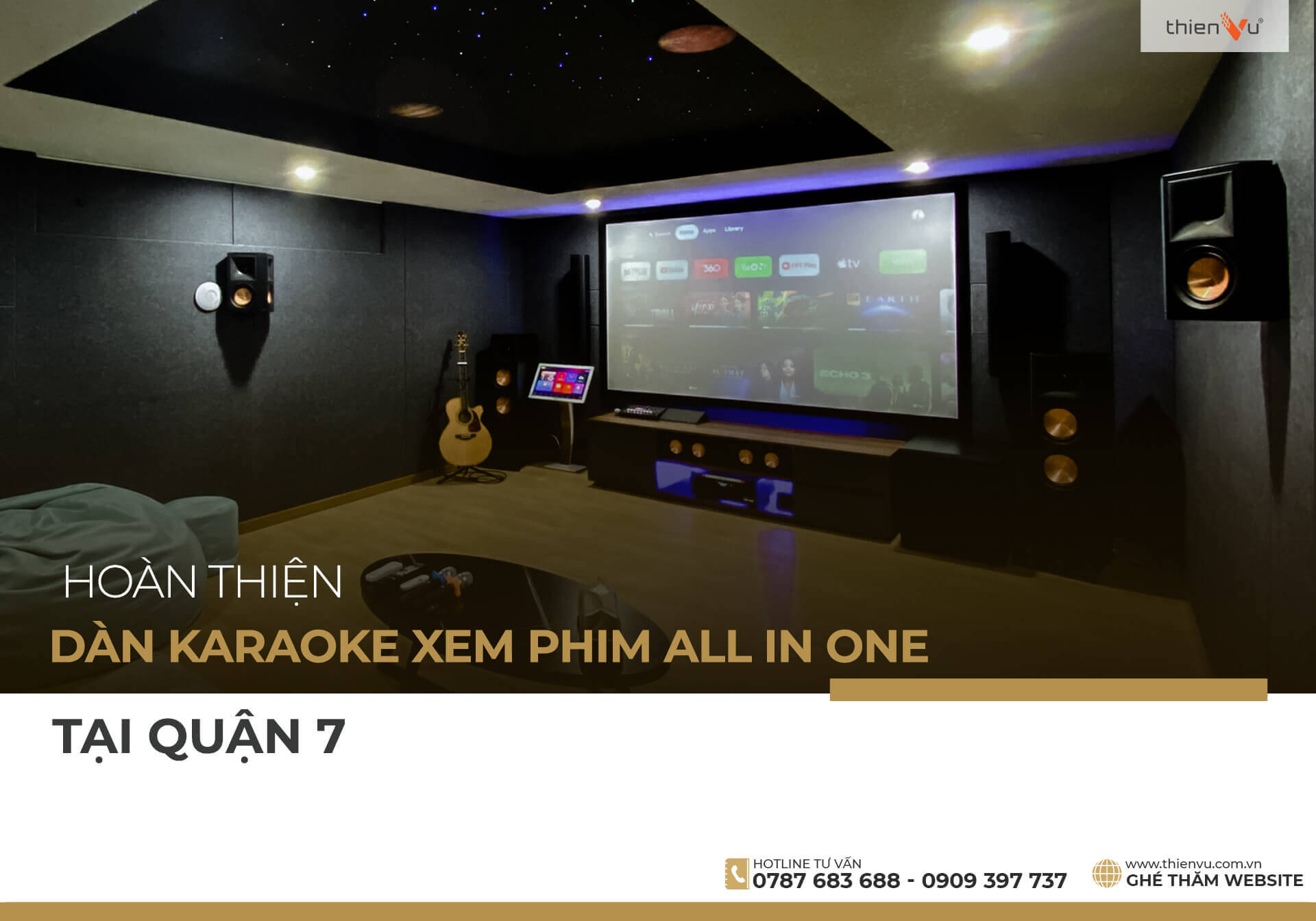 Cận Cảnh Lắp Đặt Dàn Karaoke Xem Phim All In One Se-Audiotechnik Klipsch Tại Quận 7