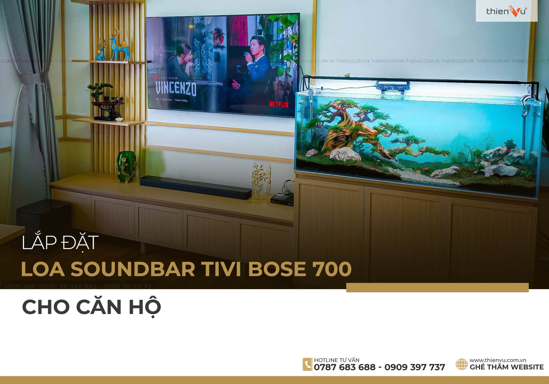 Lắp Đặt Loa Soundbar Tivi Bose 700 Cho Căn Hộ