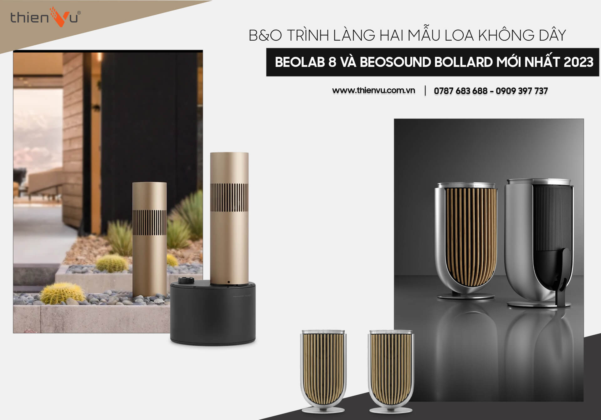 B&O Trình Làng Hai Mẫu Loa Không Dây Beolab 8 và Beosound Bollard Mới Nhất Năm
