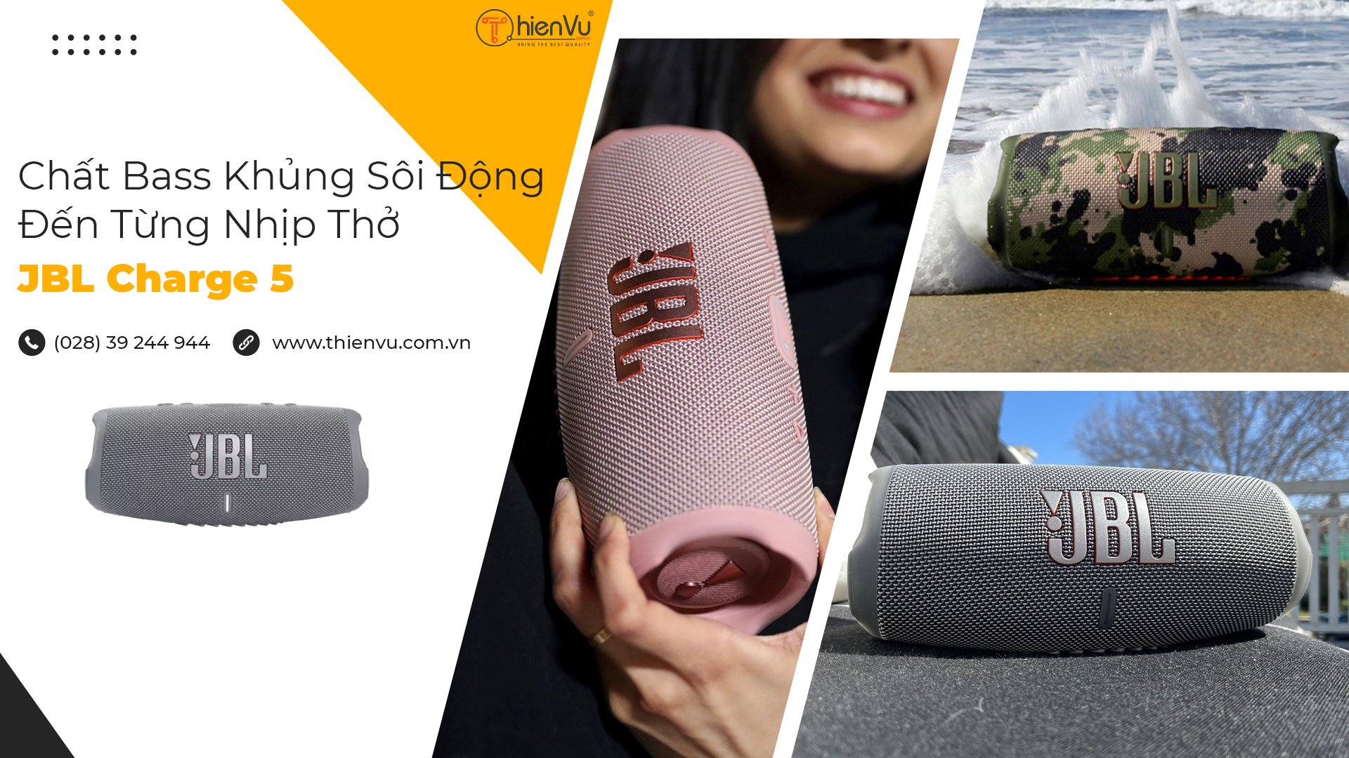 JBL Charge 5 - Chất Bass Khủng Sôi Động Đến Từng Nhịp Thở