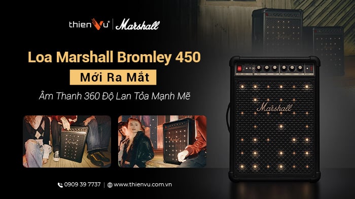 Loa Marshall Bromley 450 Mới Ra Mắt: Âm Thanh 360 Độ Lan Tỏa Mạnh Mẽ