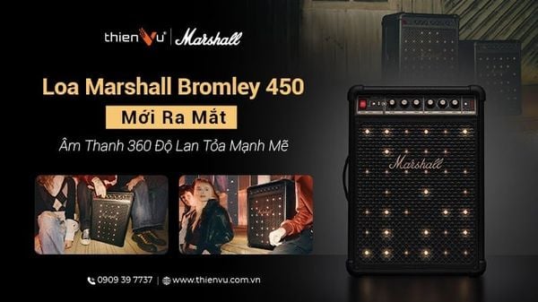 Loa Marshall Bromley 450 Mới Ra Mắt: Âm Thanh 360 Độ Lan Tỏa Mạnh Mẽ