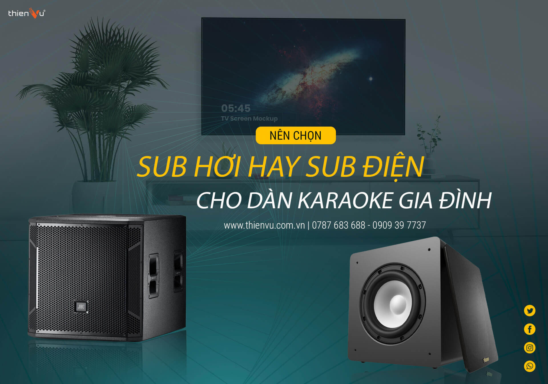 Nên Chọn Loa Sub Hơi Hay Sub Điện Cho Dàn Karaoke Gia Đình?