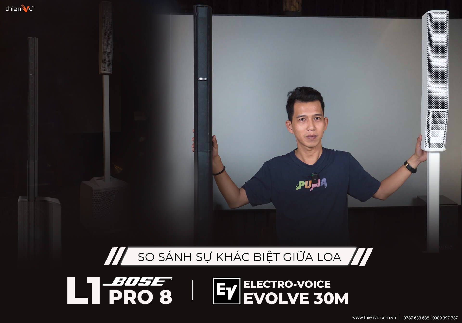 So Sánh Sự Khác Biệt Giữa Loa Electro Voice Evolve 30M Và Loa Bose L1 Pro 8