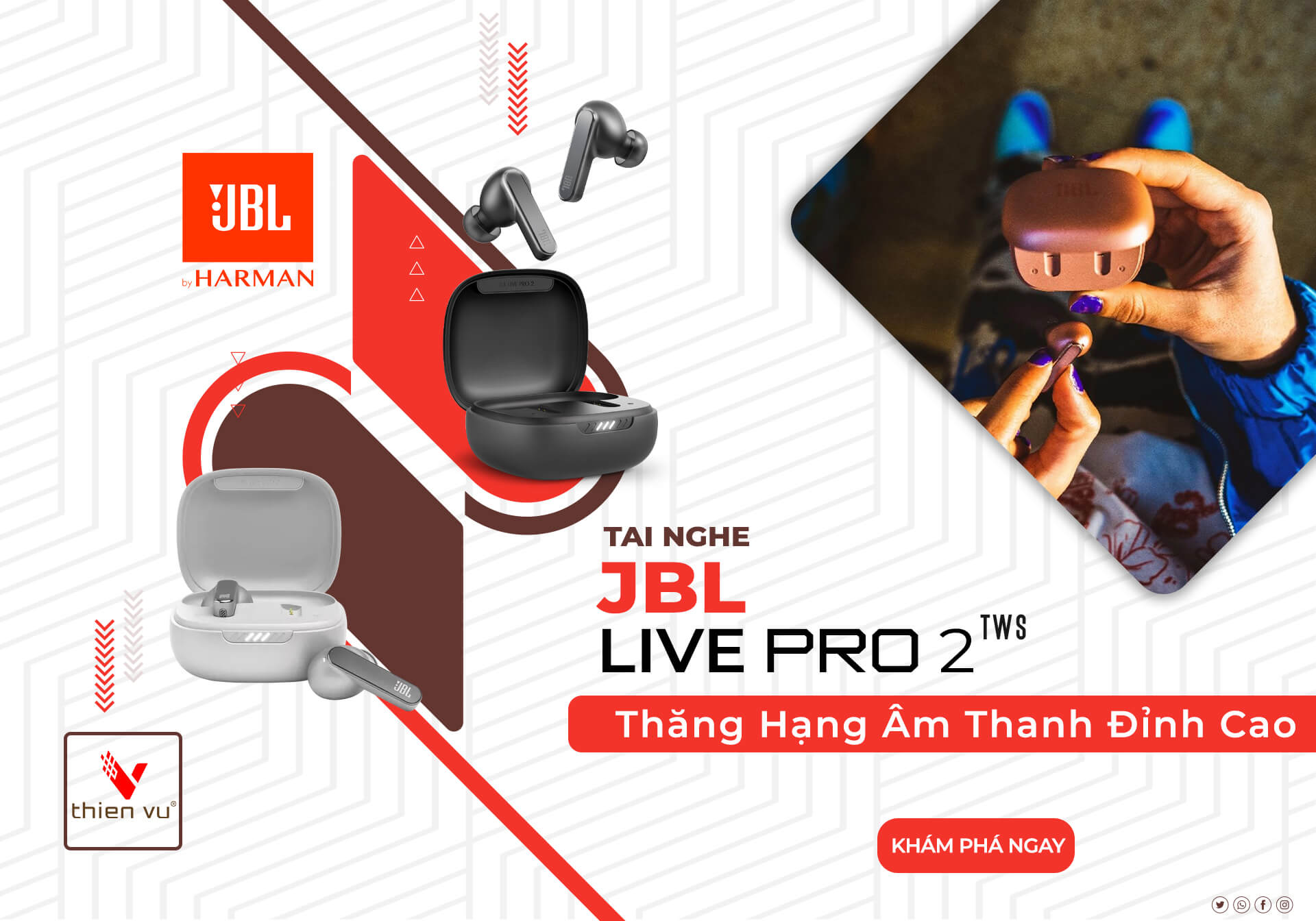 Tai Nghe JBL Live Pro 2 TWS - Thăng Hạng Âm Thanh Đỉnh Cao