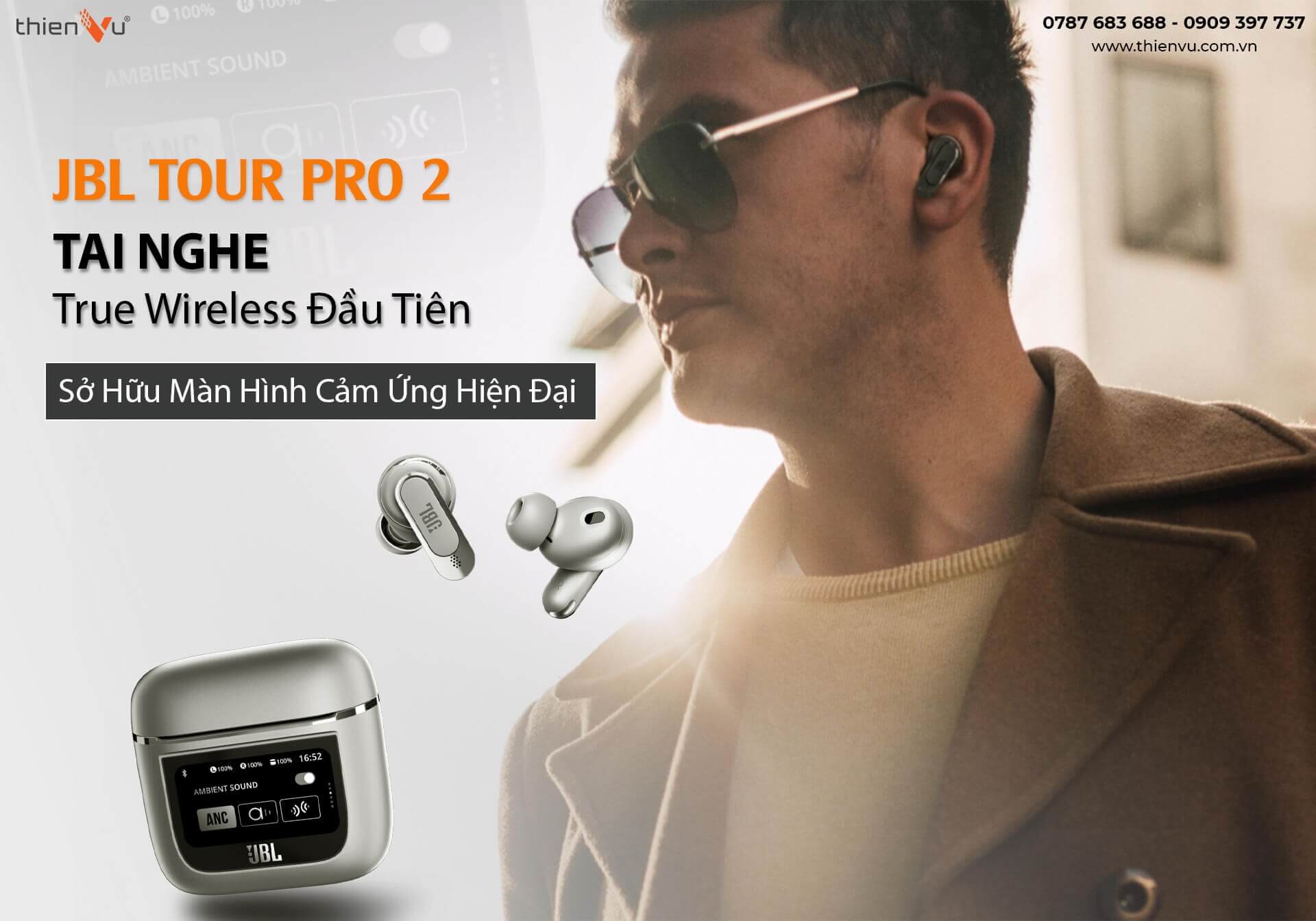 JBL Tour Pro 2 - Tai Nghe True Wireless Đầu Tiên Sở Hữu Màn Hình Cảm Ứng Hiện Đại