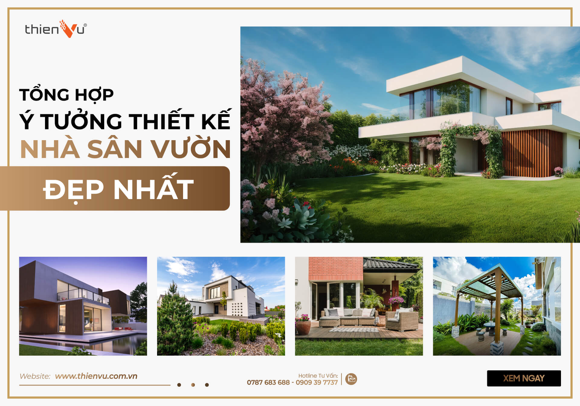 Tổng Hợp Ý Tưởng Thiết Kế Nhà Sân Vườn Đẹp Nhất