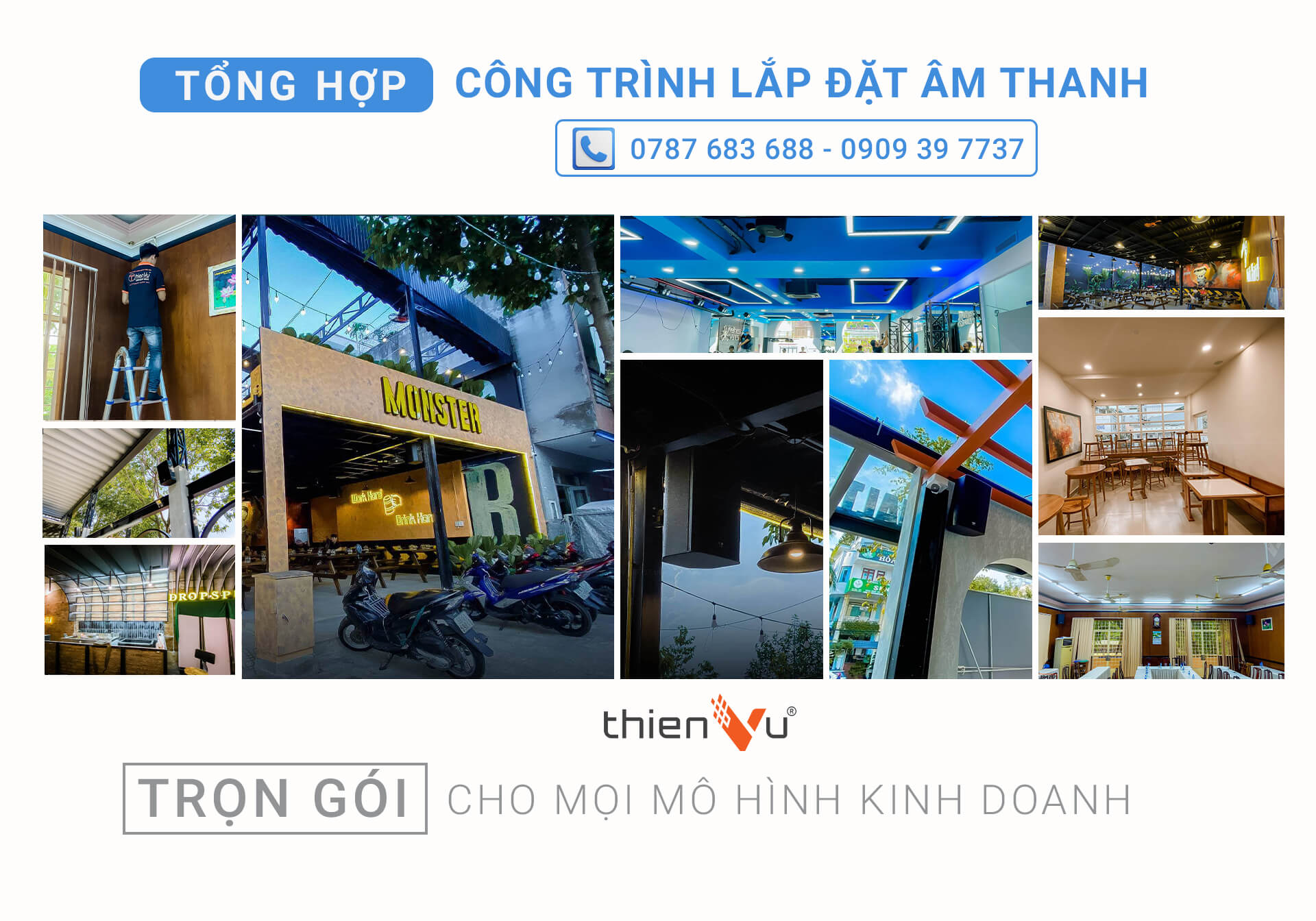 Gợi ý giải pháp lắp đặt gói âm thanh Hội trường | Nhà hàng | Cafe | Trường học | Bar Pub