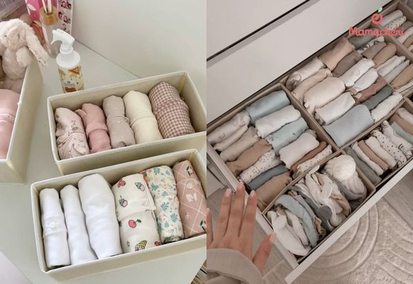 Cuộn tròn đồ dùng là bí quyết thông minh cho những ngăn tủ có diện tích khiêm tốn.