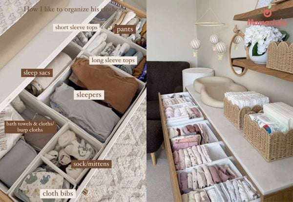 Không gian lưu trữ ngăn nắp giúp mẹ thảnh thơi hơn trên hành trình nuôi con.